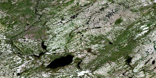 Lac Forbes Satellite Map 024F05 at 1:50,000 scale - National Topographic System of Canada (NTS) - Orthophoto