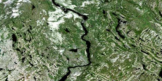 Air photo: Lac Du Canyon Satellite Image map 024F06 at 1:50,000 Scale