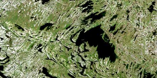 Lac Herodier Satellite Map 024F07 at 1:50,000 scale - National Topographic System of Canada (NTS) - Orthophoto