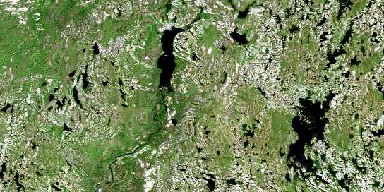 Lac Garreau Satellite Map 024F09 at 1:50,000 scale - National Topographic System of Canada (NTS) - Orthophoto