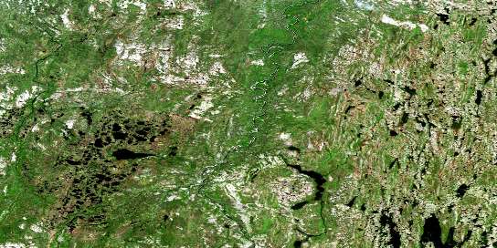 Lac Du Dome Satellite Map 024F16 at 1:50,000 scale - National Topographic System of Canada (NTS) - Orthophoto