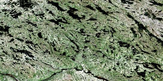Lac Papavoine Satellite Map 024G02 at 1:50,000 scale - National Topographic System of Canada (NTS) - Orthophoto
