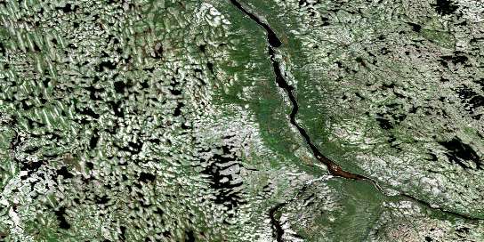 Illualutalik Satellite Map 024G03 at 1:50,000 scale - National Topographic System of Canada (NTS) - Orthophoto