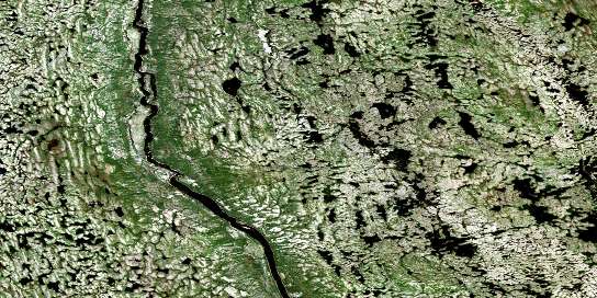 Lac Maunecy Satellite Map 024G06 at 1:50,000 scale - National Topographic System of Canada (NTS) - Orthophoto