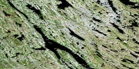 Lac Monceaux Satellite Map 024G16 at 1:50,000 scale - National Topographic System of Canada (NTS) - Orthophoto