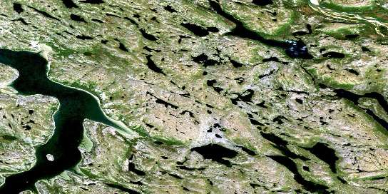 Kangiqsualujjuaq Satellite Map 024I12 at 1:50,000 scale - National Topographic System of Canada (NTS) - Orthophoto