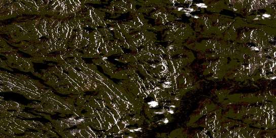 Lac Thoynard Satellite Map 024I15 at 1:50,000 scale - National Topographic System of Canada (NTS) - Orthophoto