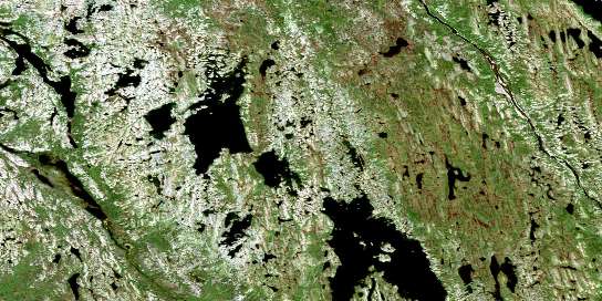 Lac Tasivalliajuq Satellite Map 024J02 at 1:50,000 scale - National Topographic System of Canada (NTS) - Orthophoto