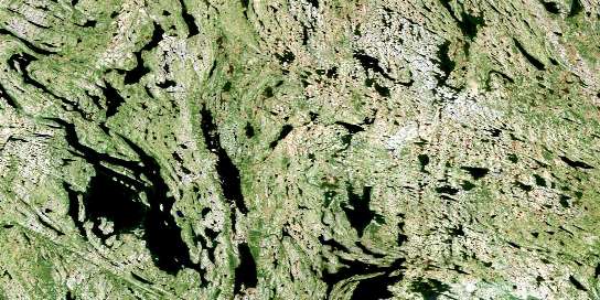 Lac Thevenet Satellite Map 024K03 at 1:50,000 scale - National Topographic System of Canada (NTS) - Orthophoto