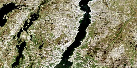 Ile Hendry Satellite Map 024K08 at 1:50,000 scale - National Topographic System of Canada (NTS) - Orthophoto
