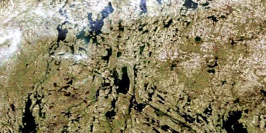 Lac Du Basalte Satellite Map 024K10 at 1:50,000 scale - National Topographic System of Canada (NTS) - Orthophoto