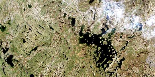 Lac Ballantyne Satellite Map 024K11 at 1:50,000 scale - National Topographic System of Canada (NTS) - Orthophoto