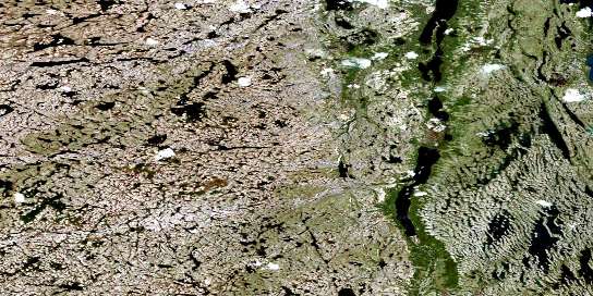 Air photo: Lac Jourdan Satellite Image map 024L01 at 1:50,000 Scale