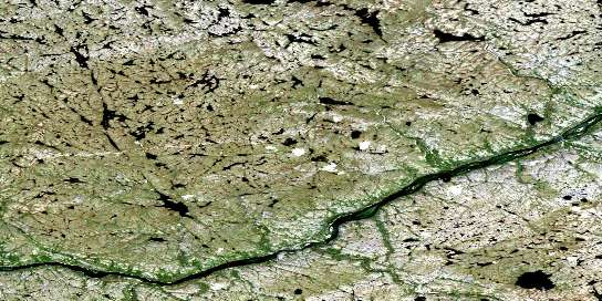 Ruisseau Boulain Satellite Map 024L06 at 1:50,000 scale - National Topographic System of Canada (NTS) - Orthophoto