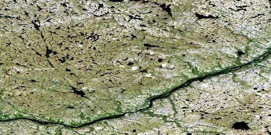 Ruisseau Boulain Satellite Map 024L06 at 1:50,000 scale - National Topographic System of Canada (NTS) - Orthophoto