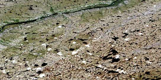 Lac Herault Satellite Map 024L07 at 1:50,000 scale - National Topographic System of Canada (NTS) - Orthophoto