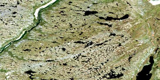 Lac Du Canot Satellite Map 024L09 at 1:50,000 scale - National Topographic System of Canada (NTS) - Orthophoto