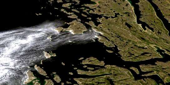 Air photo: Keglo Bay Satellite Image map 024P04 at 1:50,000 Scale