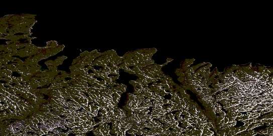 Air photo: Pointe Upirngivik Satellite Image map 025E03 at 1:50,000 Scale