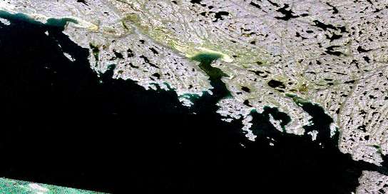 Air photo: Burton Bay Satellite Image map 025N09 at 1:50,000 Scale