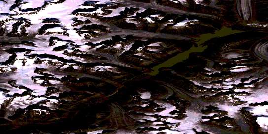 Mount Asgard Satellite Map 026I11 at 1:50,000 scale - National Topographic System of Canada (NTS) - Orthophoto