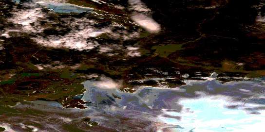 No Title Satellite Map 026O11 at 1:50,000 scale - National Topographic System of Canada (NTS) - Orthophoto
