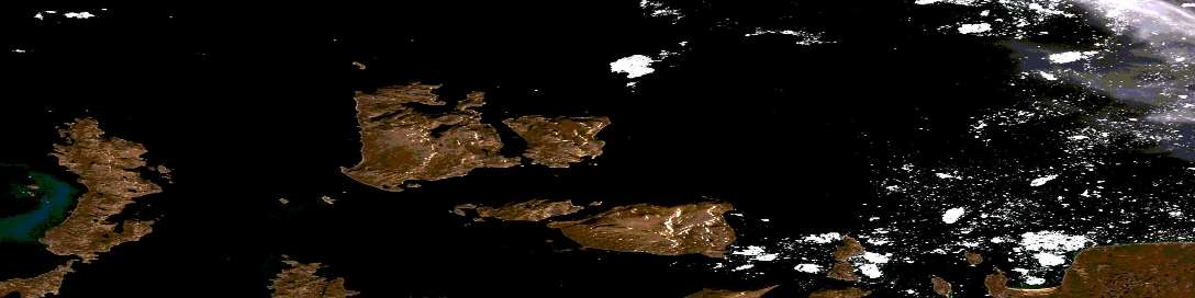 Air photo: Alikdjuak Island Satellite Image map 027A02 at 1:50,000 Scale