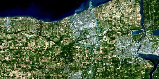 Air photo: Niagara Satellite Image map 030M03 at 1:50,000 Scale