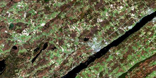 Brockville Satellite Map 031B12 at 1:50,000 scale - National Topographic System of Canada (NTS) - Orthophoto