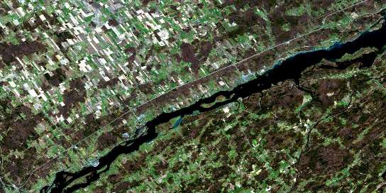 Morrisburg Satellite Map 031B14 at 1:50,000 scale - National Topographic System of Canada (NTS) - Orthophoto