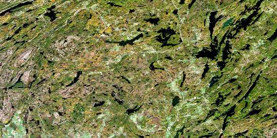 Tichborne Satellite Map 031C10 at 1:50,000 scale - National Topographic System of Canada (NTS) - Orthophoto