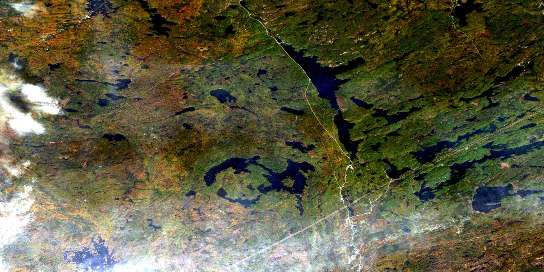 Bon Echo Satellite Map 031C14 at 1:50,000 scale - National Topographic System of Canada (NTS) - Orthophoto
