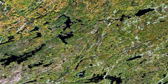 Sharbot Lake Satellite Map 031C15 at 1:50,000 scale - National Topographic System of Canada (NTS) - Orthophoto