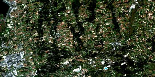 Newmarket Satellite Map 031D03 at 1:50,000 scale - National Topographic System of Canada (NTS) - Orthophoto