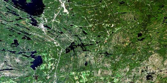Gravenhurst Satellite Map 031D14 at 1:50,000 scale - National Topographic System of Canada (NTS) - Orthophoto