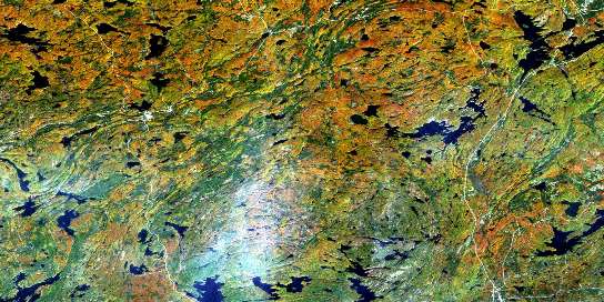 Gooderham Satellite Map 031D16 at 1:50,000 scale - National Topographic System of Canada (NTS) - Orthophoto