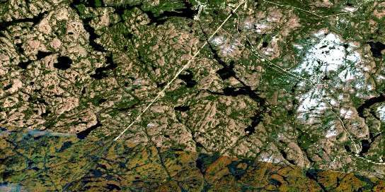 Whitney Satellite Map 031E08 at 1:50,000 scale - National Topographic System of Canada (NTS) - Orthophoto