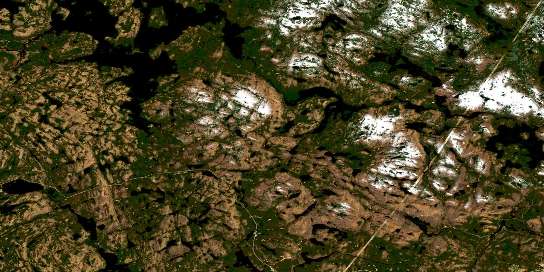 Opeongo Lake Satellite Map 031E09 at 1:50,000 scale - National Topographic System of Canada (NTS) - Orthophoto