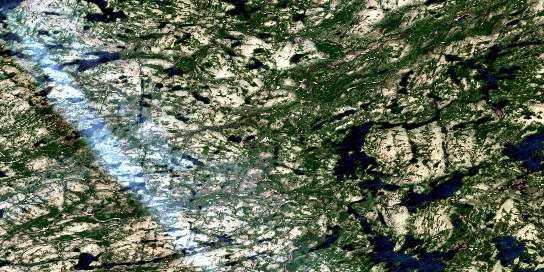 Burntroot Lake Satellite Map 031E15 at 1:50,000 scale - National Topographic System of Canada (NTS) - Orthophoto