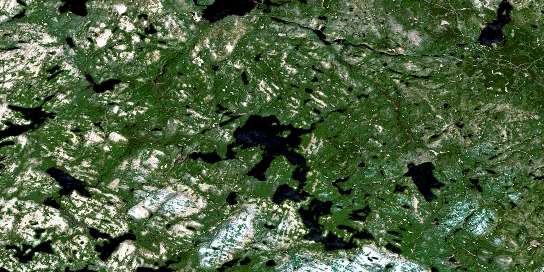 Lake Lavieille Satellite Map 031E16 at 1:50,000 scale - National Topographic System of Canada (NTS) - Orthophoto