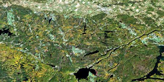 Renfrew Satellite Map 031F07 at 1:50,000 scale - National Topographic System of Canada (NTS) - Orthophoto