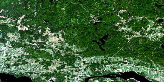 Quyon Satellite Map 031F09 at 1:50,000 scale - National Topographic System of Canada (NTS) - Orthophoto