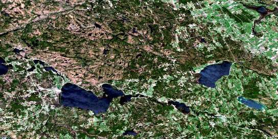 Golden Lake Satellite Map 031F11 at 1:50,000 scale - National Topographic System of Canada (NTS) - Orthophoto