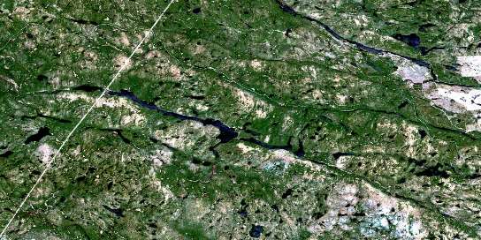 Achray Satellite Map 031F13 at 1:50,000 scale - National Topographic System of Canada (NTS) - Orthophoto