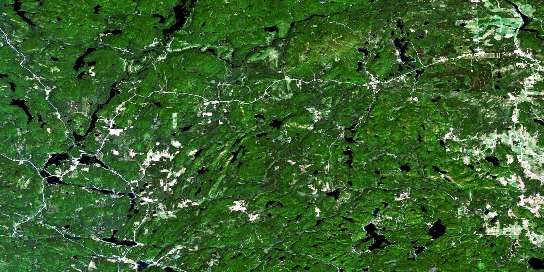 Kazabazua Satellite Map 031F16 at 1:50,000 scale - National Topographic System of Canada (NTS) - Orthophoto