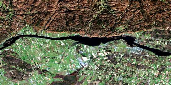 Hawkesbury Satellite Map 031G10 at 1:50,000 scale - National Topographic System of Canada (NTS) - Orthophoto