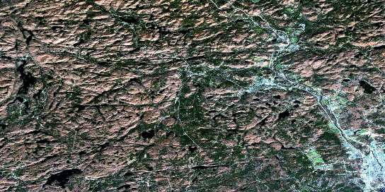 Saint-Sauveur-Des-Monts Satellite Map 031G16 at 1:50,000 scale - National Topographic System of Canada (NTS) - Orthophoto