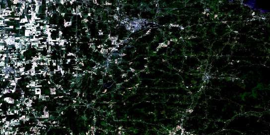 Cowansville Satellite Map 031H02 at 1:50,000 scale - National Topographic System of Canada (NTS) - Orthophoto