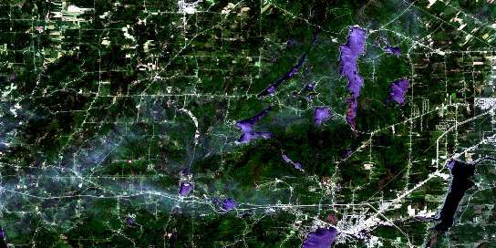 Mont Orford Satellite Map 031H08 at 1:50,000 scale - National Topographic System of Canada (NTS) - Orthophoto