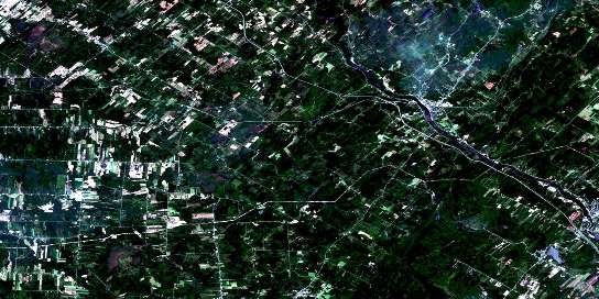 Richmond Satellite Map 031H09 at 1:50,000 scale - National Topographic System of Canada (NTS) - Orthophoto